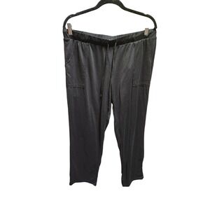 Lucky Brand Womens Black Lounge Pants Drawstring  Pockets Size Large